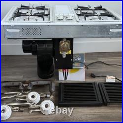 GE Profile 30 Modular Gas Cooktop built Downdraft JGP389WEV3WW Tested