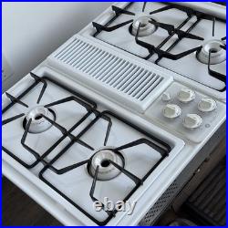 GE Profile 30 Modular Gas Cooktop built Downdraft JGP389WEV3WW Tested
