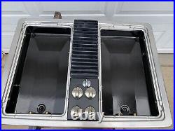 GE Profile 30 Stainless Cooktop Gas with Cast Iron Grates Downdraft PGP990SEN1SS