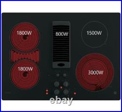 GE Profile 30 W 4-Element Electric Cooktop with Downdraft Exhaust PP9830DRBB, NEW GE Profile 30 W 4-Element Electric Cooktop with Downdraft Exhaust PP9830DRBB, NEW