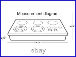 GE Profile 30 W 4-Element Electric Cooktop with Downdraft Exhaust PP9830DRBB, NEW GE Profile 30 W 4-Element Electric Cooktop with Downdraft Exhaust PP9830DRBB, NEW