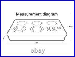 GE Profile 30 W 5-Burner Gas Cooktop with 18K BTU Burner & Simmer PGP9030SLSS NEW