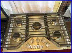 GE Profile 30 in Gas Cooktop Stainless Steel 5 Burners Tri-Ring PGP9030SLSS READ