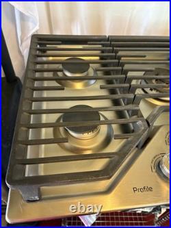 GE Profile 30 in Gas Cooktop Stainless Steel 5 Burners Tri-Ring PGP9030SLSS READ