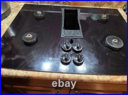 GE Profile 30-inch Gas Downdraft Cooktop, Black, 4 Burners, PGP9830DRBB