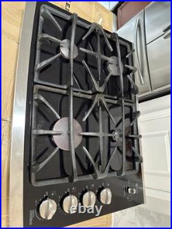 GE Profile 30Gas Glass Cooktop burners side Stainless controls JGP940SEK2SS