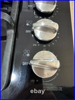 GE Profile 30Gas Glass Cooktop burners side Stainless controls JGP940SEK2SS