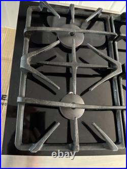 GE Profile 30Gas Glass Cooktop burners side Stainless controls JGP940SEK2SS