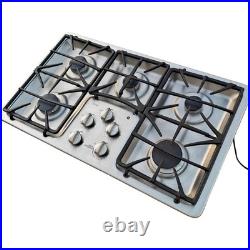 GE Profile 36 Built-in Stainless 5 Burner Gas Cooktop with PowerBoil PGP966SETSS