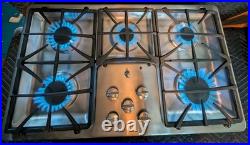 GE Profile 36 Inch Gas Cooktop 5 Burner Stainless Steel JGP975SEK2SS