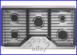 GE Profile 36 W 5-Burner Gas Cooktop with 18K BTU Center Burner, PGP7036SLSS, NEW