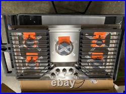 GE Profile 36 inch 5 Burner Gas Cooktop, Stainless Steel, Missing Center Grate