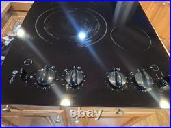 GE Profile Electric Cooktop Black 4 Burner Built-In Smooth Top Power Boil Glass