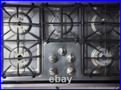 GE Profile JGP989 30 Gas Downdraft Cooktop Stainless 4 Burner with Parts