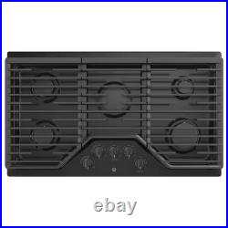 GE Profile PGP7036DLBB 36 Black 5 Burner Natural Gas Cooktop, Light Wear