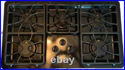 GE Profile Series 36 Built-In Gas Cooktop 5-Burners Black Model JGP963BEJ