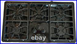 GE Profile Series 36 Built-In Gas Cooktop 5-Burners Black Model JGP963BEJ