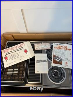 GE Vintage 36 Electric Cooktop with Grill & Downdraft Model JP676 New Open Box