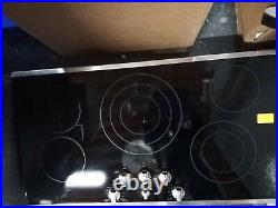 GE profile 36-in 5 elements smooth surface (radiant) stainless steel cooktop