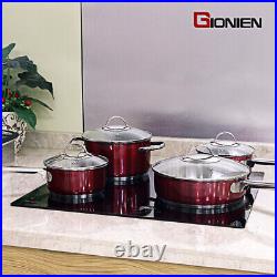 GIONIEN Electric Ceramic Cooktop 24 Inch, 220V240V, 4 Burners Induction Cooktop
