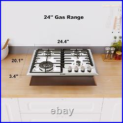 Galanz GL1CT24AS4G 24? Stainless Steel 4 Burner Natural Gas Cooktop/Stove Top