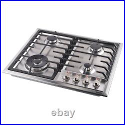 Galanz GL1CT24AS4G 24? Stainless Steel 4 Burner Natural Gas Cooktop/Stove Top