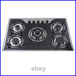 Gas Cooker Gas Hob 5 Burner Built-in Cooktops With Tempered Glass Kitchen Tool