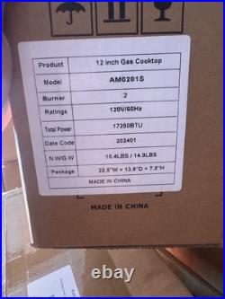 Gas Cooktop 2 Burner Propane Cooktop 12 Inch Gas Stove Thermocouple Protection