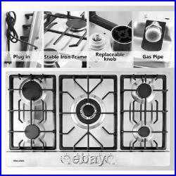 Gas Cooktop 2 Burners Built-in Gas Stove Top, LPG/NG Dual Fuel Continuous Grates Gas Cooktop 2 Burners Built-in Gas Stove Top, LPG/NG Dual Fuel Continuous Grates