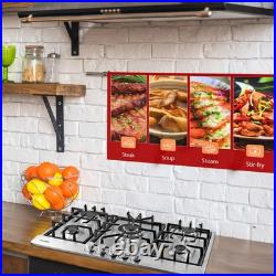 Gas Cooktop 2 Burners Built-in Gas Stove Top, LPG/NG Dual Fuel Continuous Grates Gas Cooktop 2 Burners Built-in Gas Stove Top, LPG/NG Dual Fuel Continuous Grates