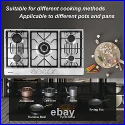 Gas Cooktop 2 Burners Built-in Gas Stove Top, LPG/NG Dual Fuel Continuous Grates Gas Cooktop 2 Burners Built-in Gas Stove Top, LPG/NG Dual Fuel Continuous Grates