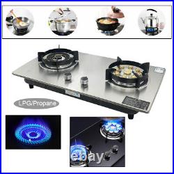 Gas Cooktop 28 Inches Stainless Steel Gas Stove Built in 2 Burners Gas Stoves