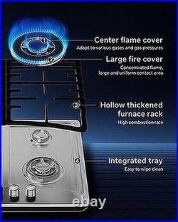 Gas Cooktop 30 Inch 5 Burner Ranein NG LPG Convertible 304 Stainless #R012