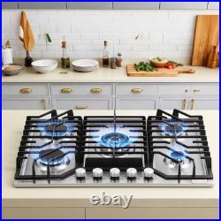 Gas Cooktop 30 inch with 5 Sealed Burners, Stainless Steel Built-in Stove Top