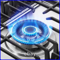 Gas Cooktop 30 inch with 5 Sealed Burners, Stainless Steel Built-in Stove Top