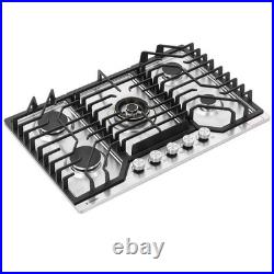 Gas Cooktop 30 inch with 5 Sealed Burners, Stainless Steel Built-in Stove Top