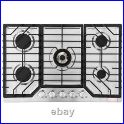 Gas Cooktop 30 inch with 5 Sealed Burners, Stainless Steel Built-in Stove Top