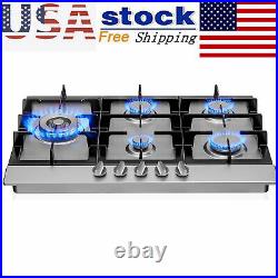 Gas Cooktop 30 inch with 5 Sealed Burners in Stainless Steel, Built-in Stovet