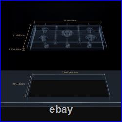 Gas Cooktop 36 inch with 5 Sealed Burners, Stainless Steel Built-in