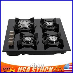 Gas Cooktop 4 Burners NG/LPG Built-in Kitchen Gas Stove Tempered Glass
