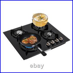 Gas Cooktop 4 Burners NG/LPG Built-in Kitchen Gas Stove Tempered Glass