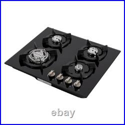 Gas Cooktop 4 Burners NG/LPG Built-in Kitchen Gas Stove Tempered Glass