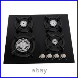 Gas Cooktop 4 Burners NG/LPG Built-in Kitchen Gas Stove Tempered Glass