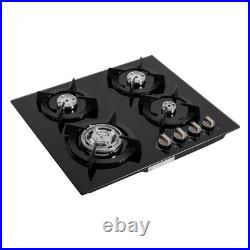 Gas Cooktop 4 Burners NG/LPG Built-in Kitchen Gas Stove Tempered Glass