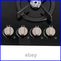 Gas Cooktop 4 Burners NG/LPG Built-in Kitchen Gas Stove Tempered Glass