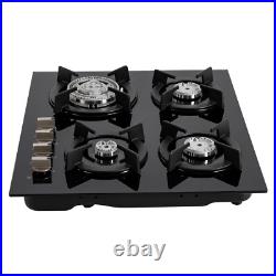 Gas Cooktop Stove Top 4 Burners NG/LPG Built-in Kitchen Gas Stove Tempered Glass