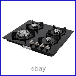 Gas Cooktop Stove Top 4 Burners NG/LPG Built-in Kitchen Gas Stove Tempered Glass Gas Cooktop Stove Top 4 Burners NG/LPG Built-in Kitchen Gas Stove Tempered Glass