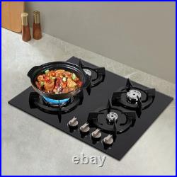 Gas Cooktop Stove Top 4 Burners NG/LPG Built-in Kitchen Gas Stove Tempered Glass Gas Cooktop Stove Top 4 Burners NG/LPG Built-in Kitchen Gas Stove Tempered Glass