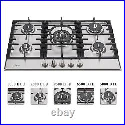 Gas Cooktop with ETL certification, Gas Stovetop, 30in gas cooktop 5 Burners