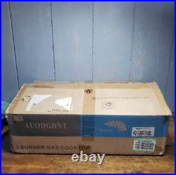 Gas Cooktop12Inch, Built in Gas Cooktop 2 Burners Stainless Steel Stove with N